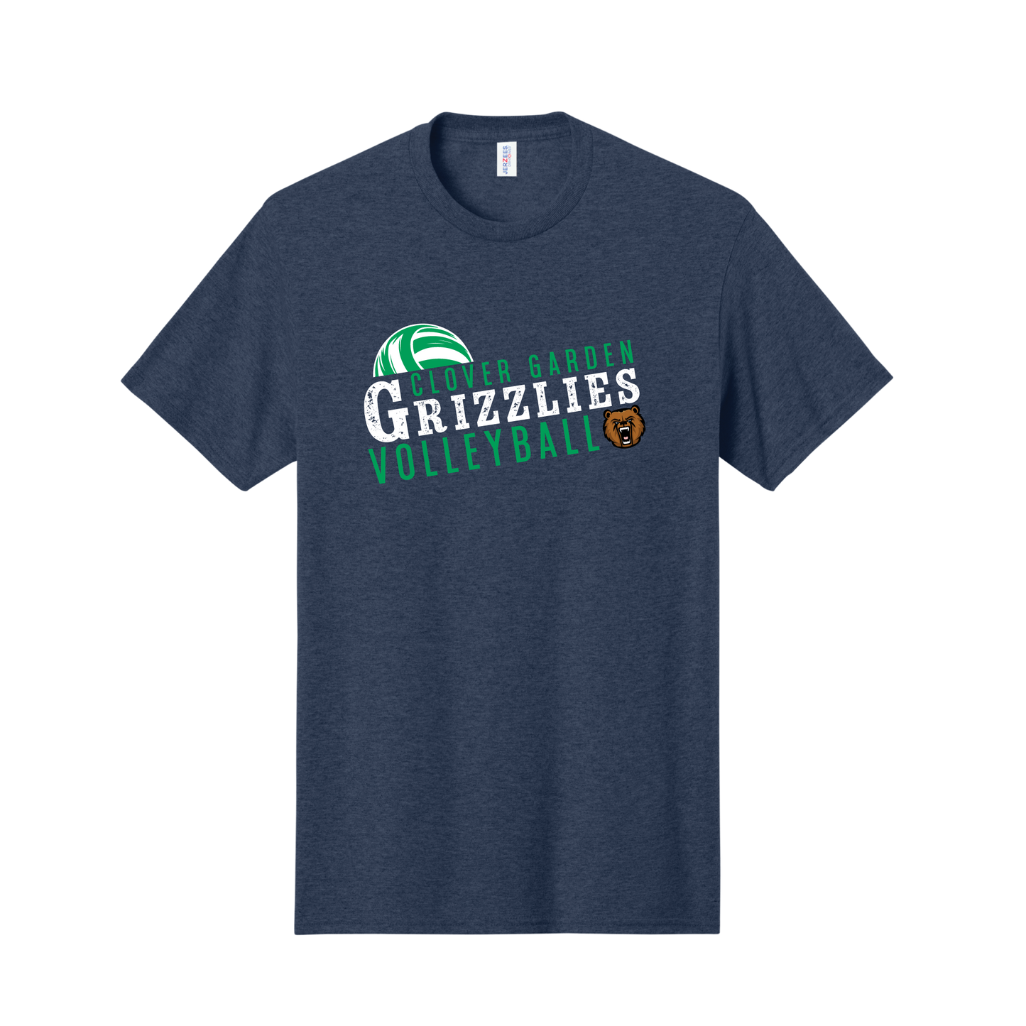 Grizzlies Volleyball Grunge Tee