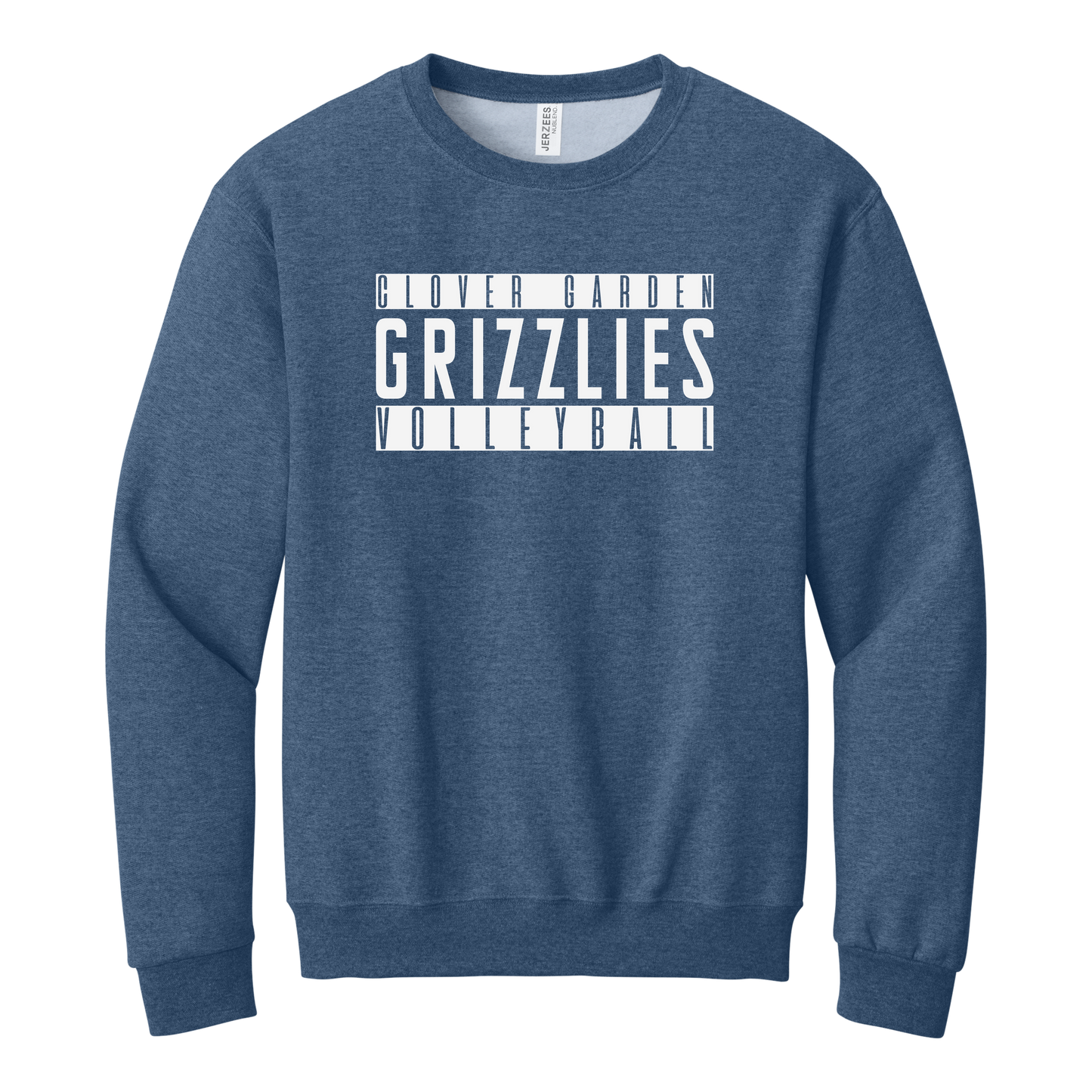 Grizzlies Volleyball Stripe Stack Crew