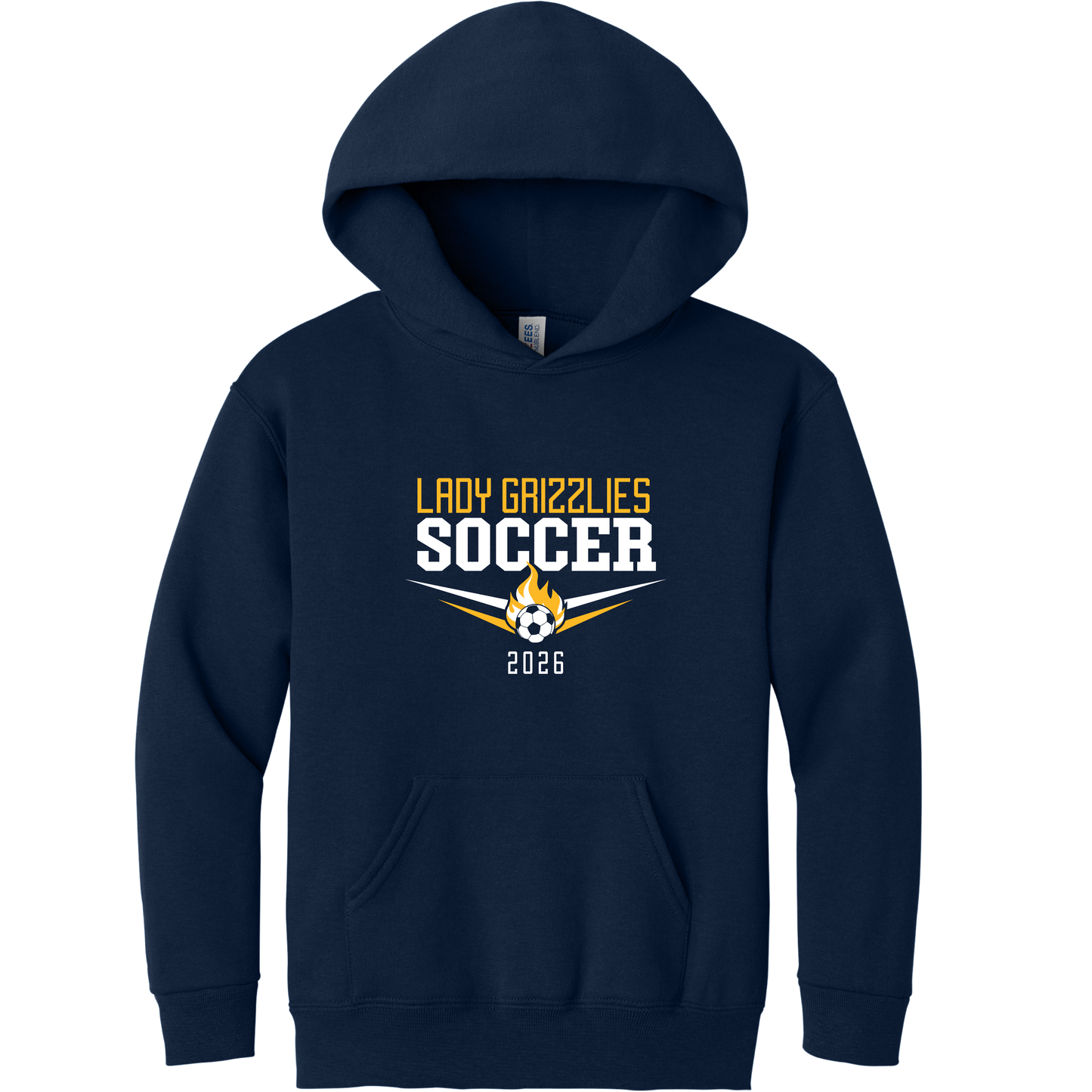 Ladies Soccer Flame Hoodie