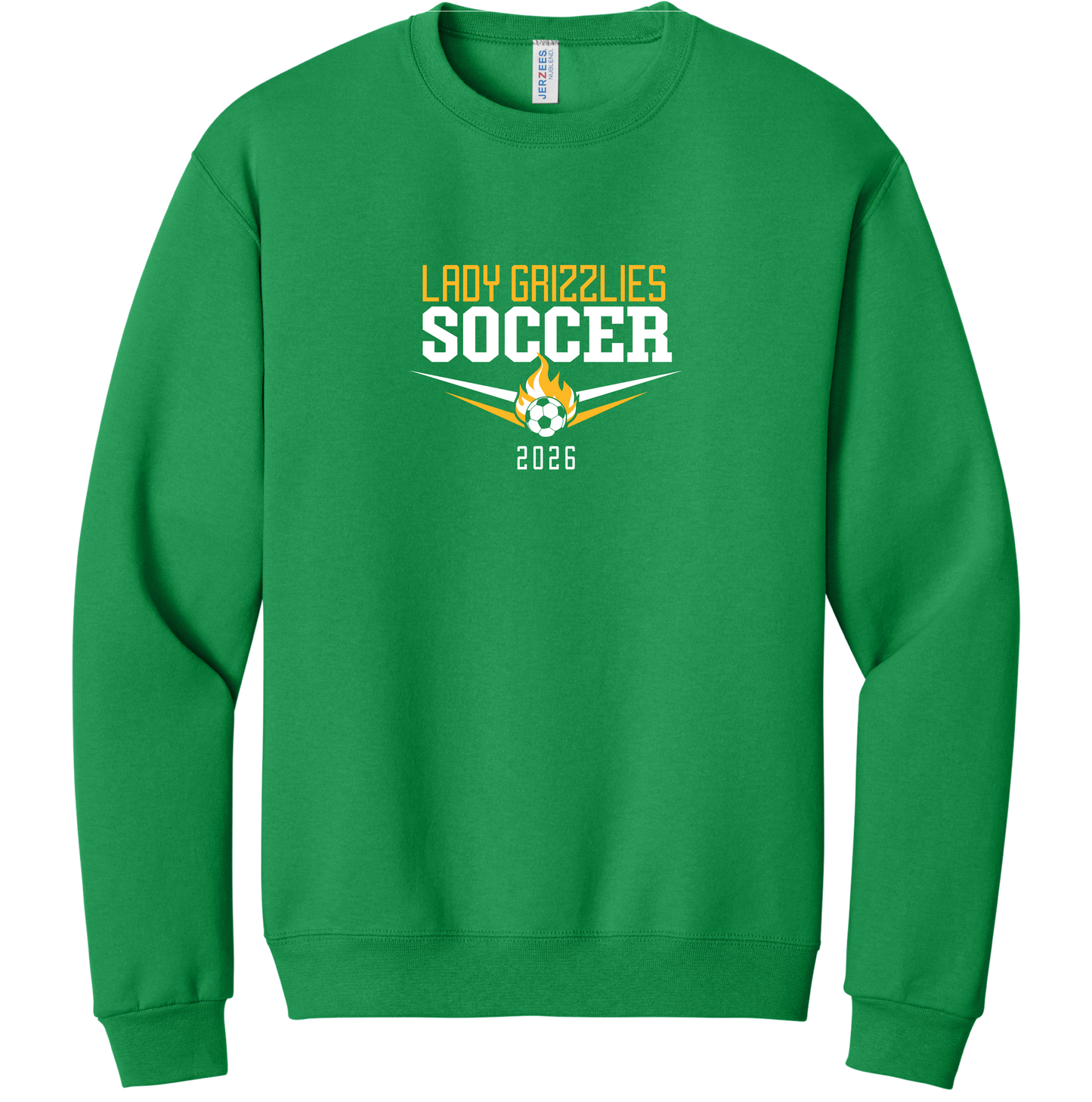 Ladies Soccer Flame Crewneck Sweatshirt