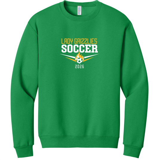 Ladies Soccer Flame Crewneck Sweatshirt
