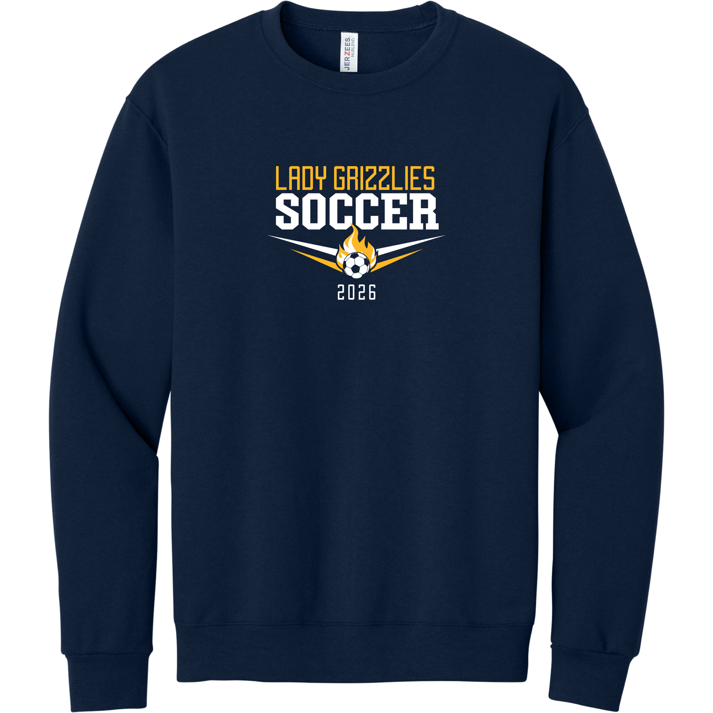 Ladies Soccer Flame Crewneck Sweatshirt