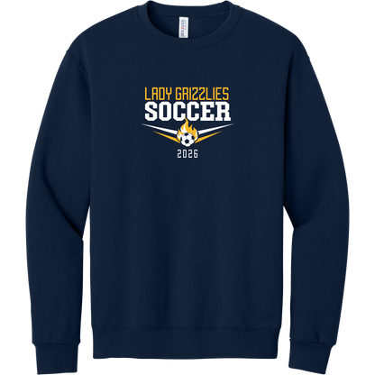 Ladies Soccer Flame Crewneck Sweatshirt