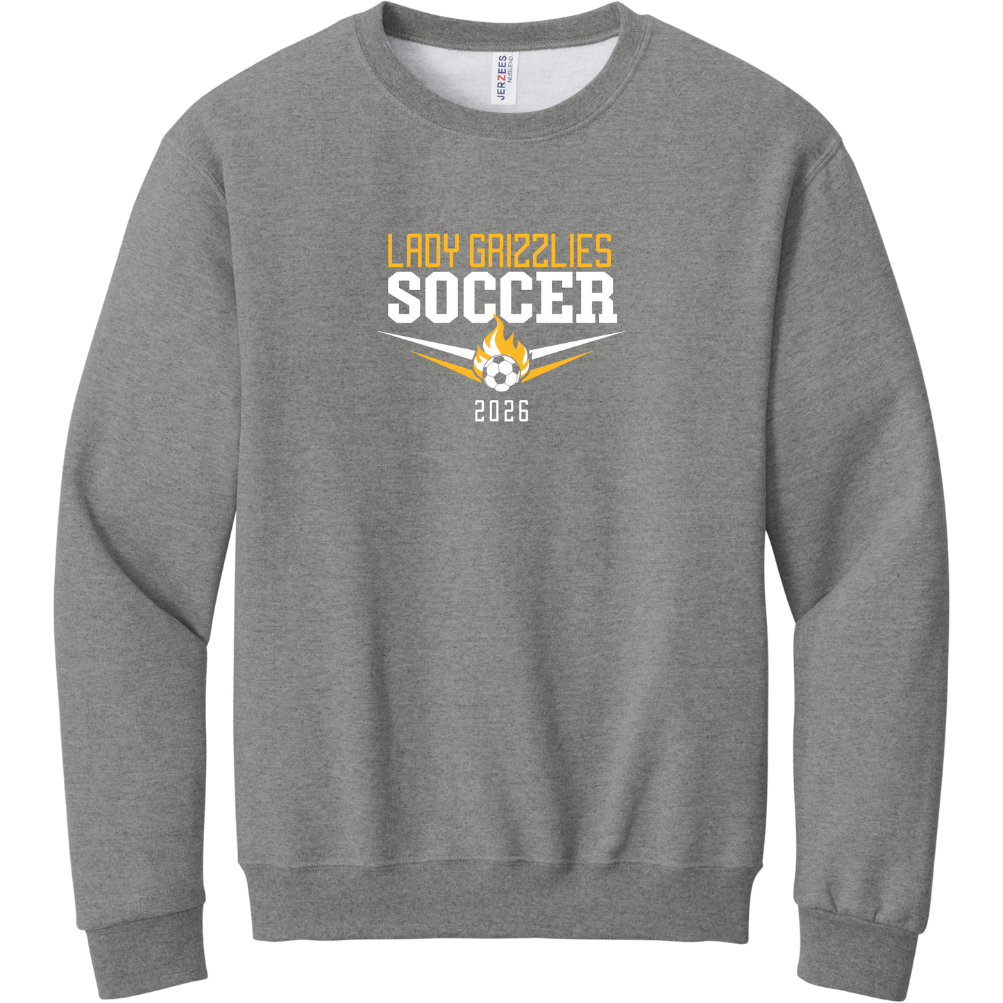 Ladies Soccer Flame Crewneck Sweatshirt