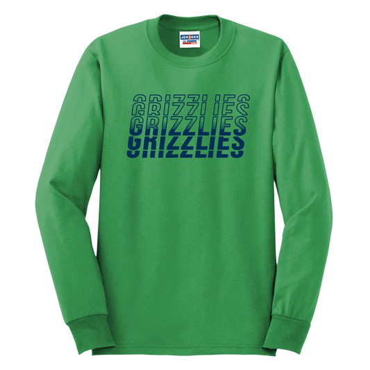 Grizzlies Repeating Long Sleeve T-Shirt