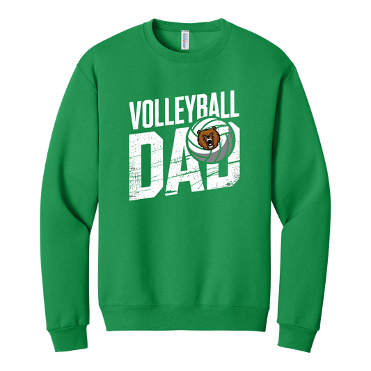 Grizzlies Volleyball Dad Crewneck Sweatshirt