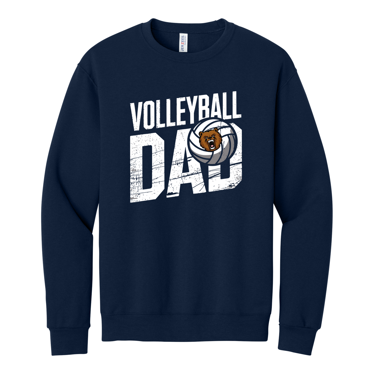 Grizzlies Volleyball Dad Crewneck Sweatshirt