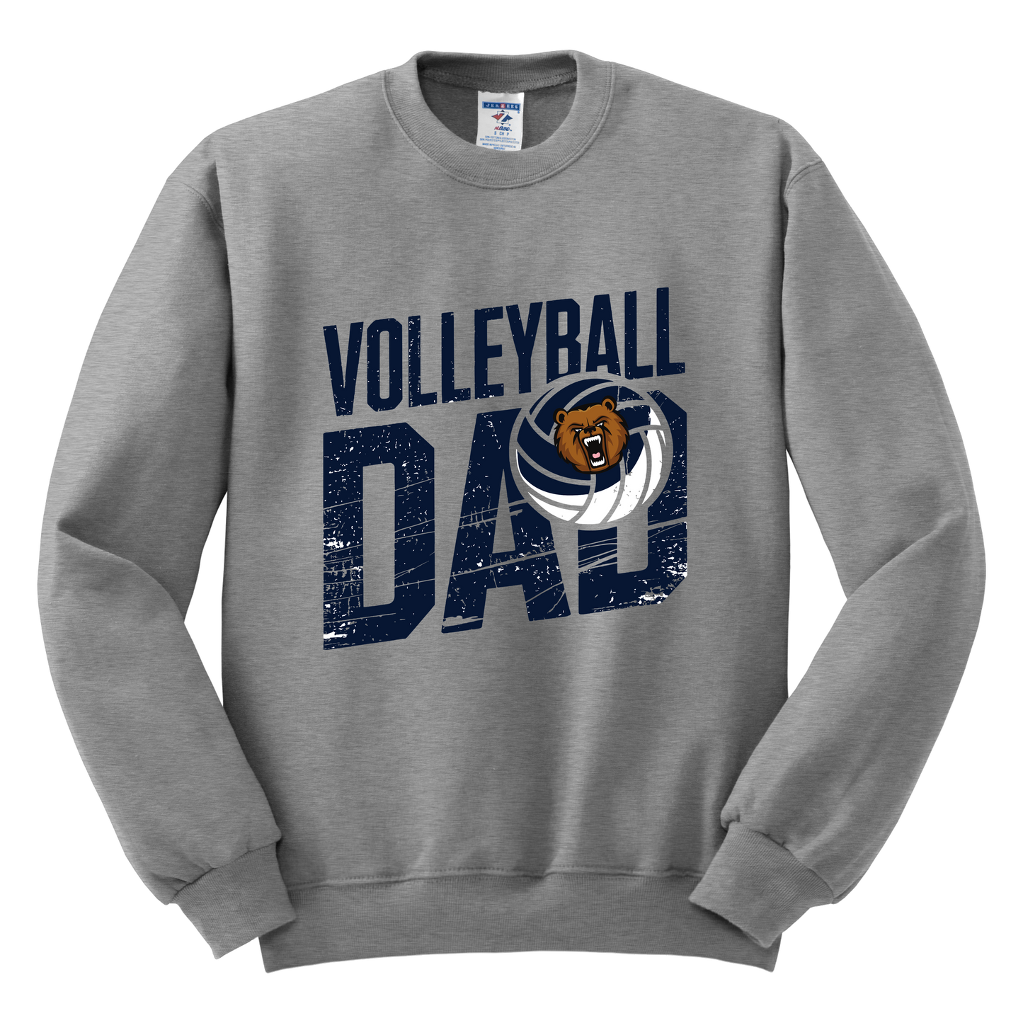 Grizzlies Volleyball Dad Crewneck Sweatshirt