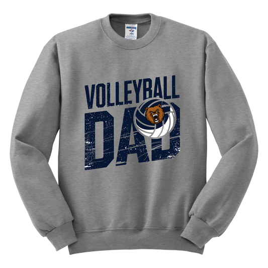 Grizzlies Volleyball Dad Crewneck Sweatshirt
