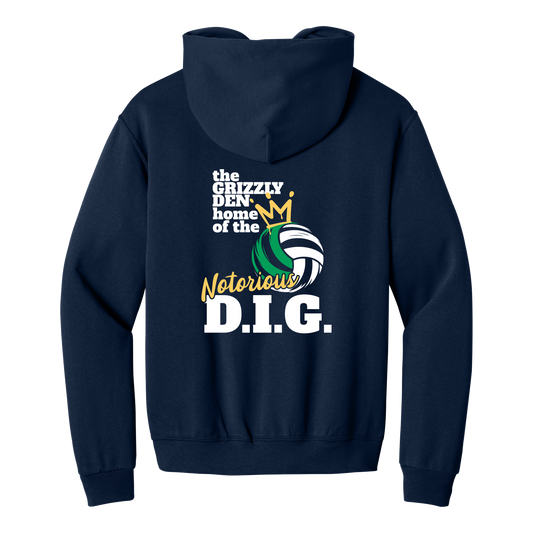 Grizzlies Volleyball Notorious D.I.G. Hoodie