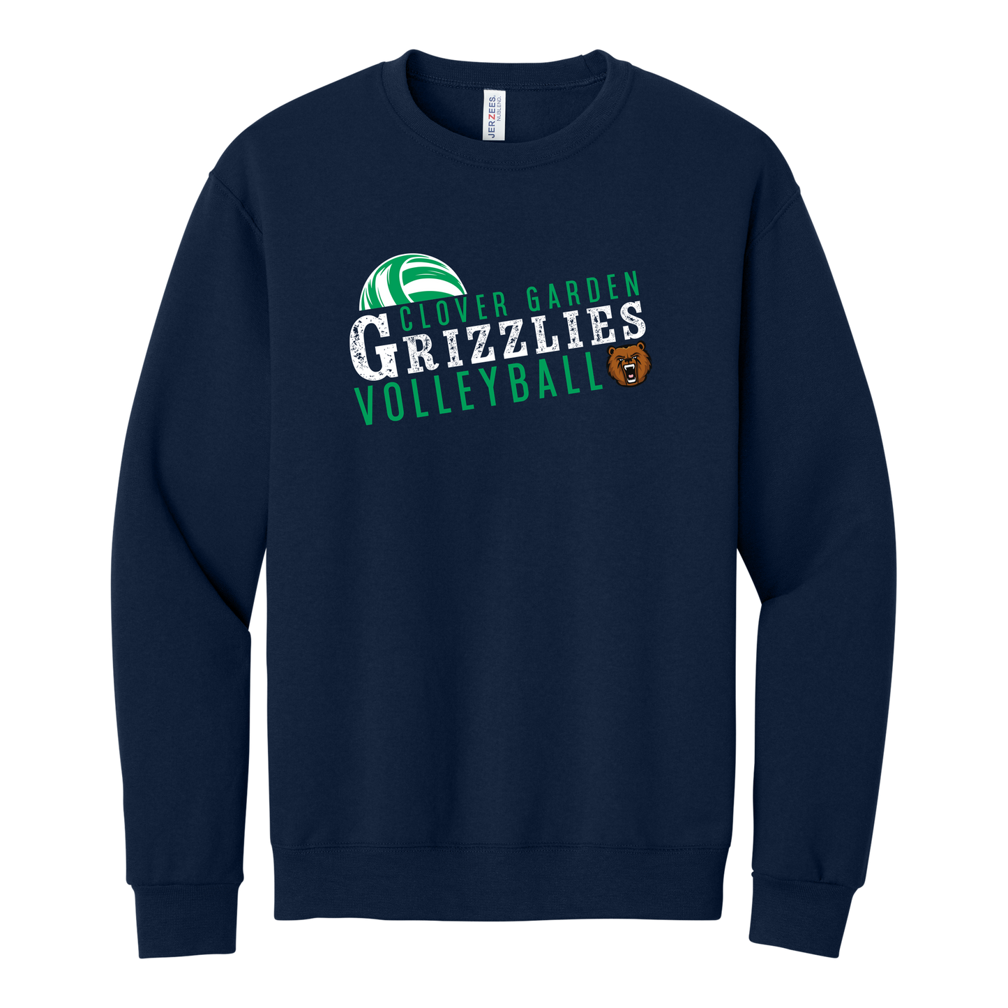Grizzlies Volleyball Grunge Crew