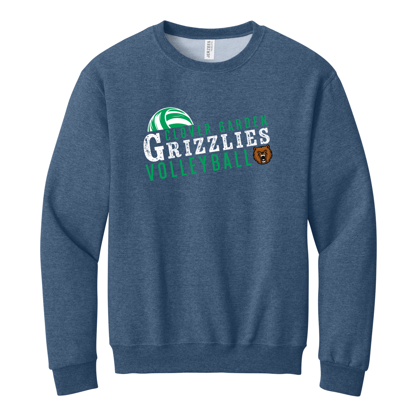 Grizzlies Volleyball Grunge Crew