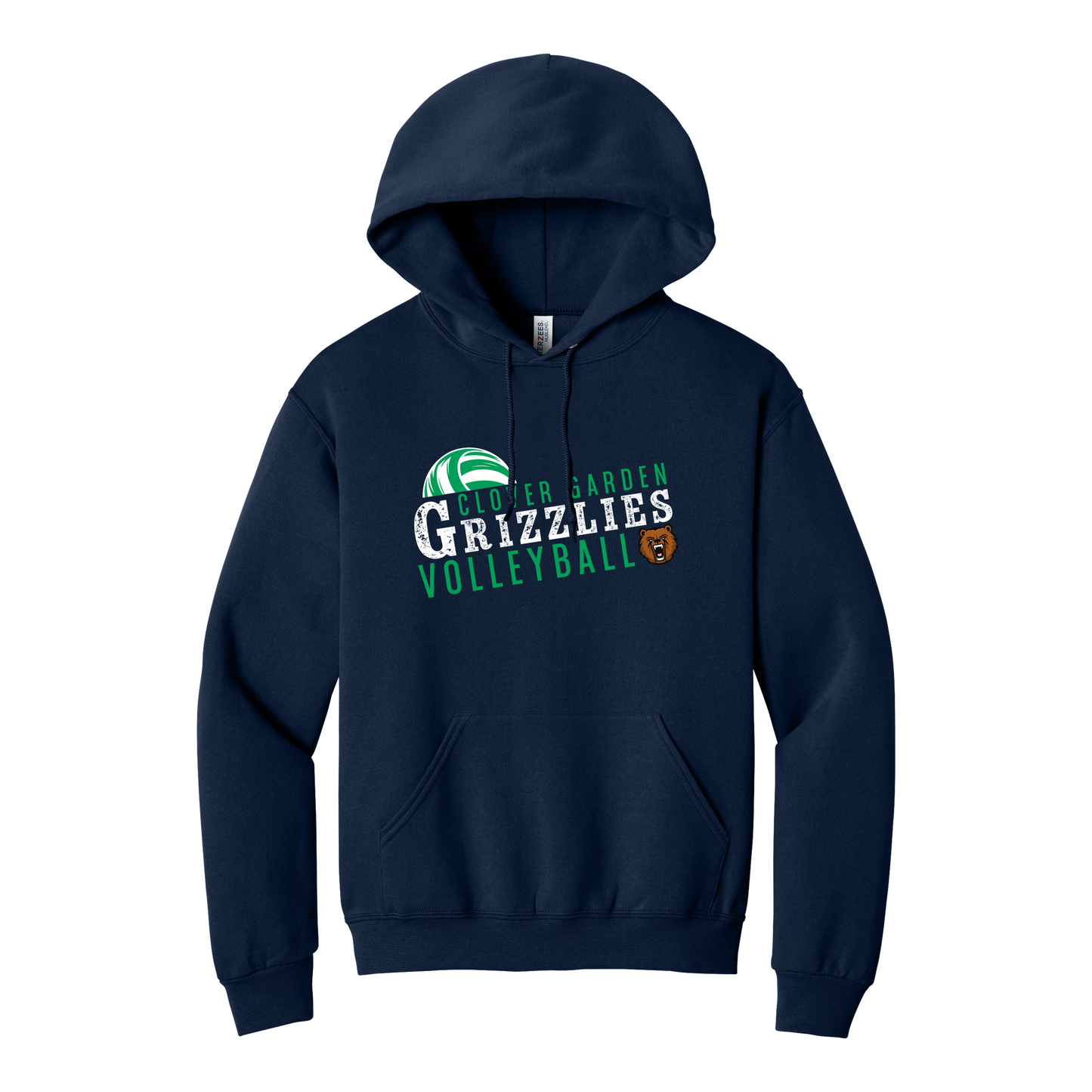 Grizzlies Volleyball Grunge Hoodie