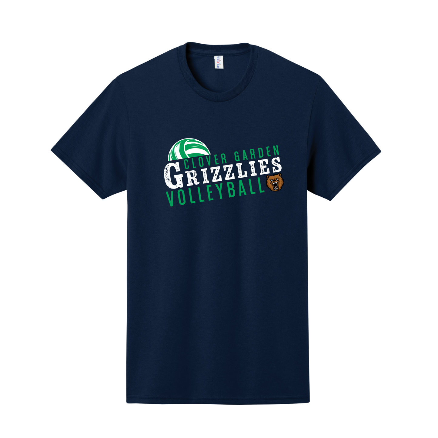 Grizzlies Volleyball Grunge Tee