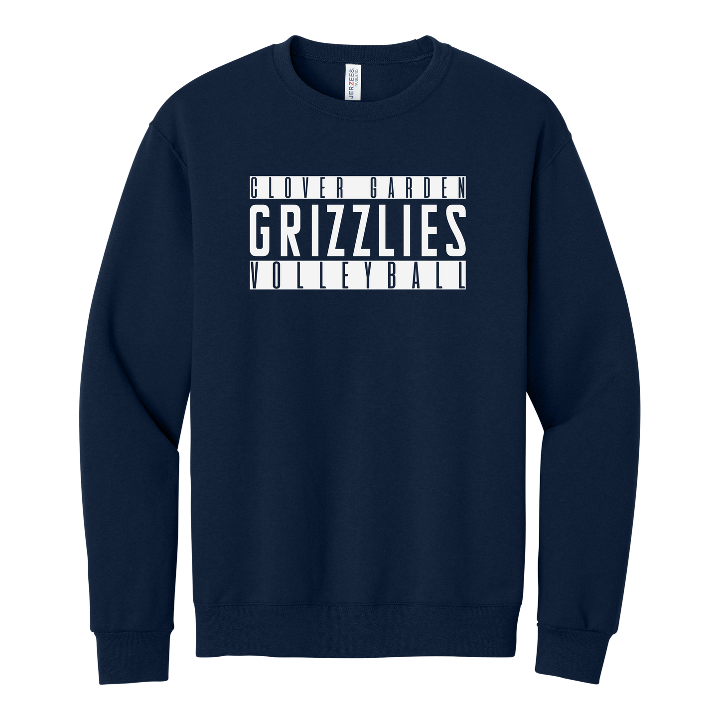 Grizzlies Volleyball Stripe Stack Crew