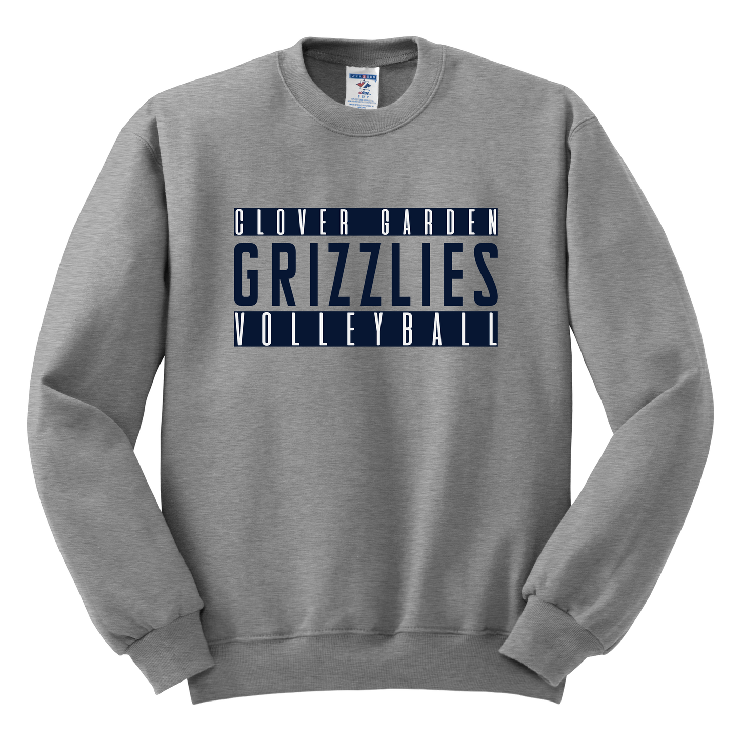 Grizzlies Volleyball Stripe Stack Crew